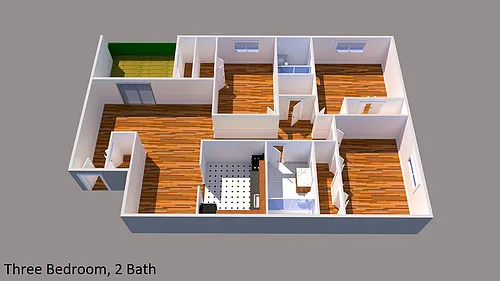 Floor plan 3 Bed 2 Bath
