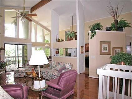 The living room - one of three living areas in this spacious home.
