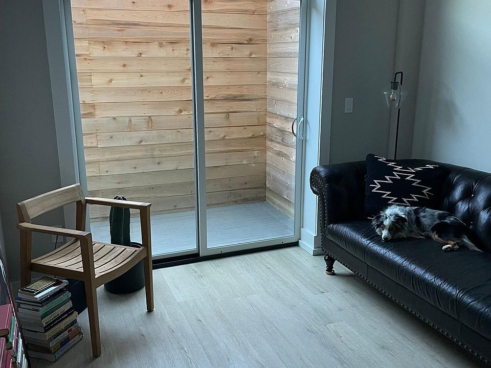 Private patio access right off of living room.