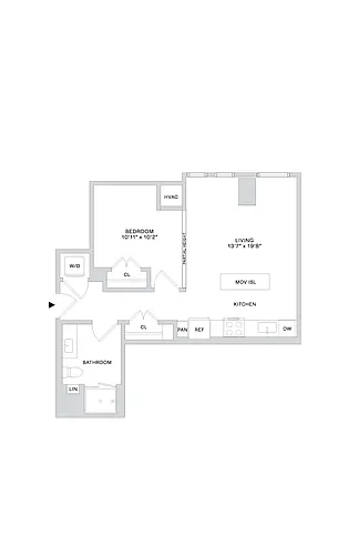 Floor plan A51 1X1