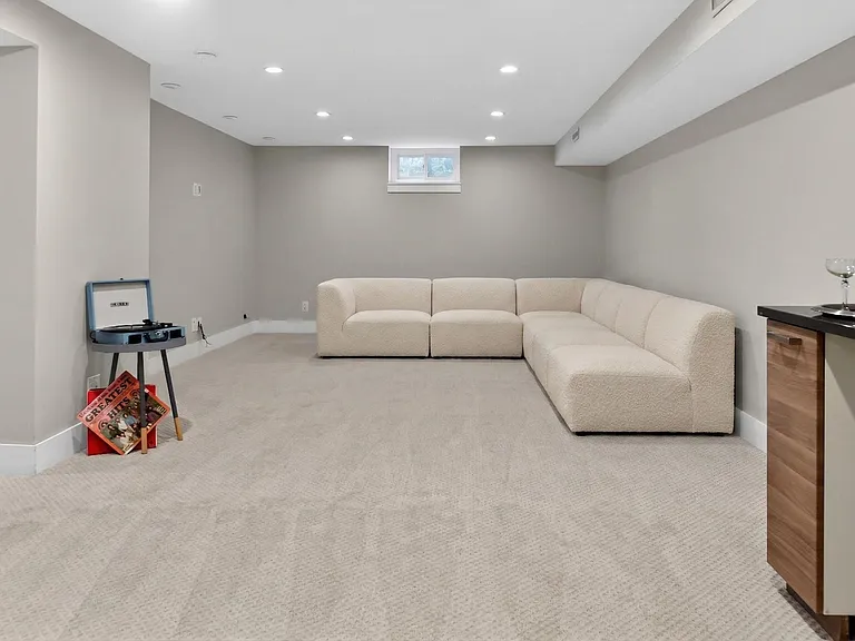 massive basement living space