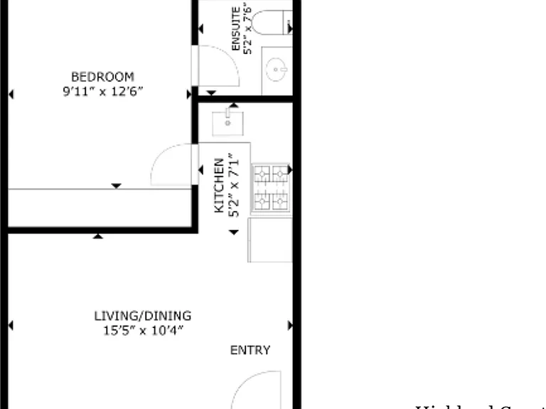 1x1 l 400 sq ft l Highland Court 1x1 l 400 sq ft l Highland Court