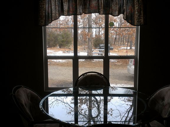 Large window looks over yard