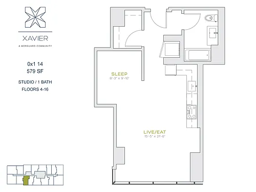 Floor plan 0X1 14