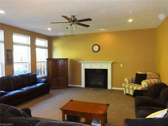 Family room with fireplace