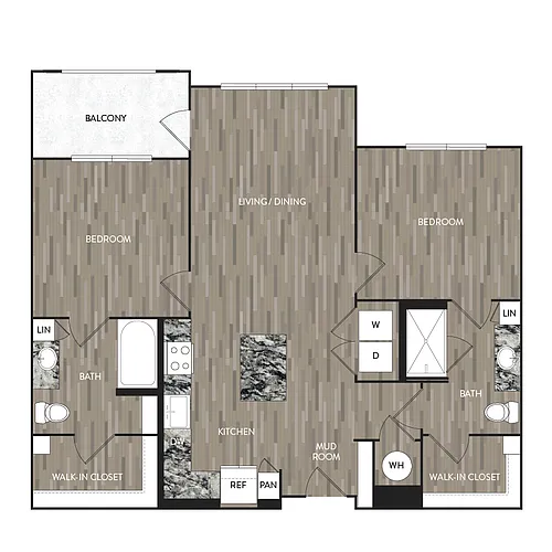 Floor plan 2 Bed/2 Bath