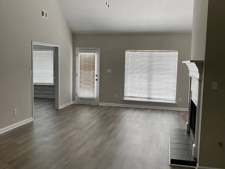 Great Room from Front Door to Back Patio