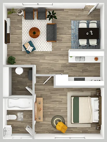 One-Bedroom One-Bathroom Floor Plan One-Bedroom One-Bathroom Floor Plan
