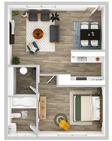 Floor plan 1x1L