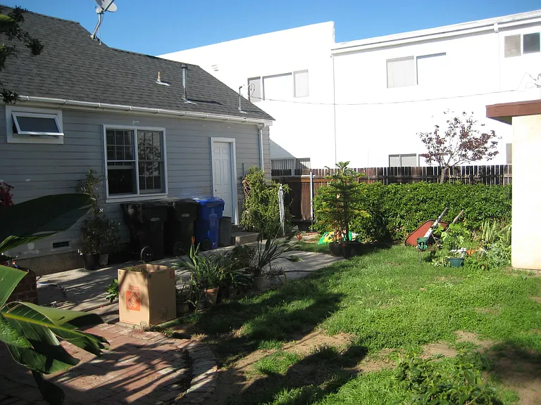 Fully fenced backyard and patio