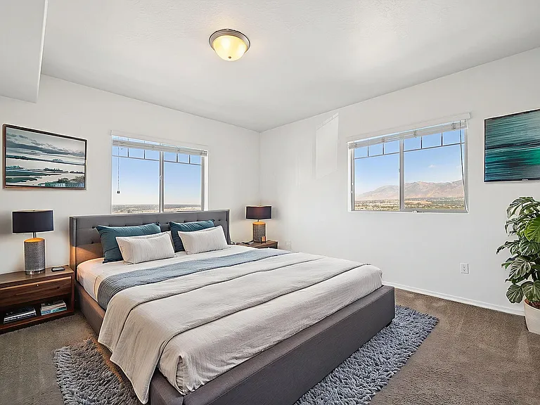 Elegant bedroom with a view