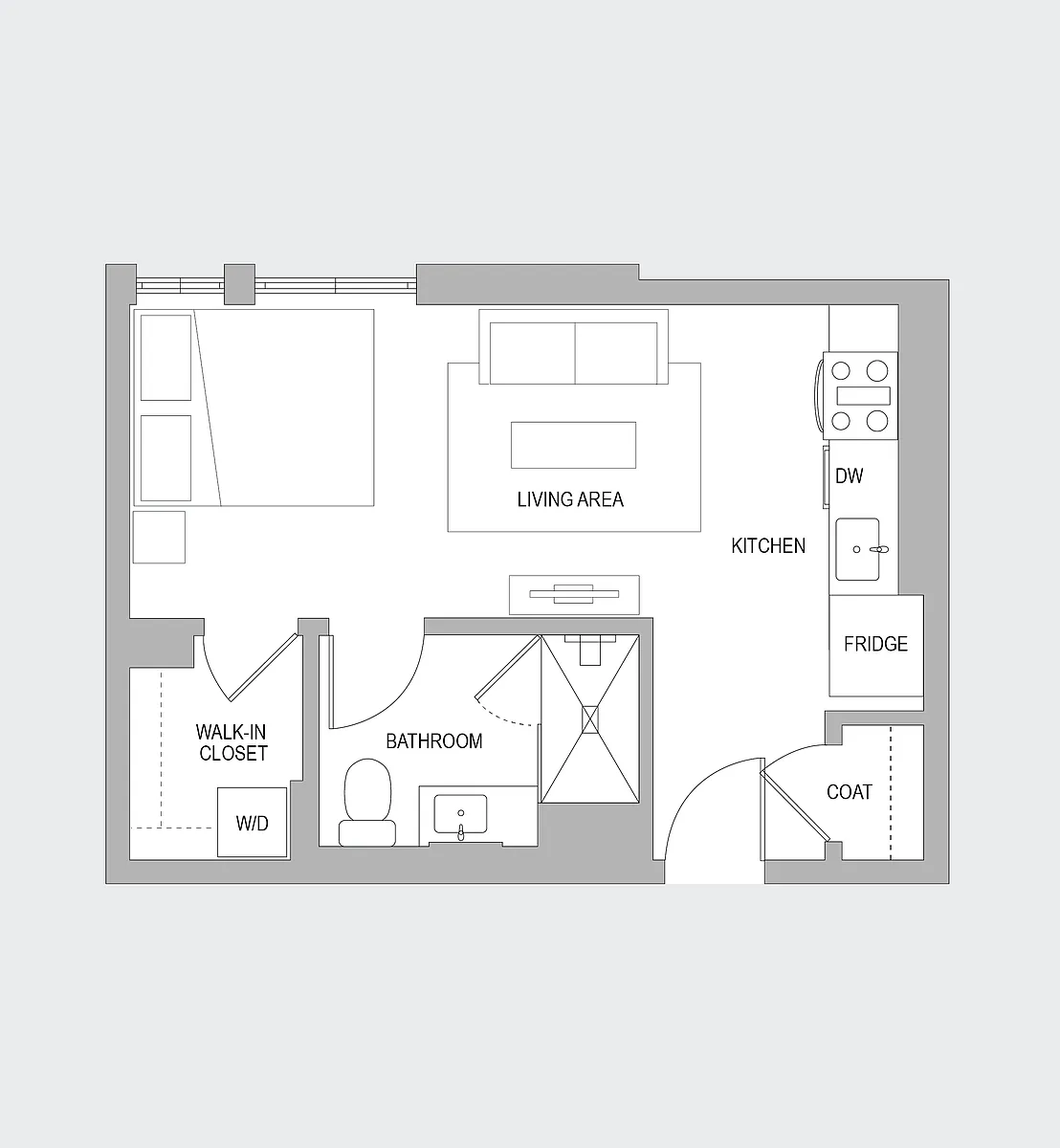 Floor plan Studio D