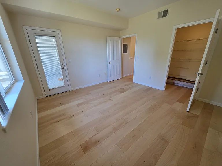 bedroom with walk in closet