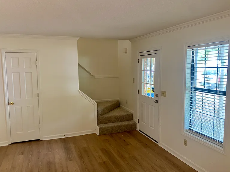 Newly carpeted stairs means luxury and silence from footsteps day and night.