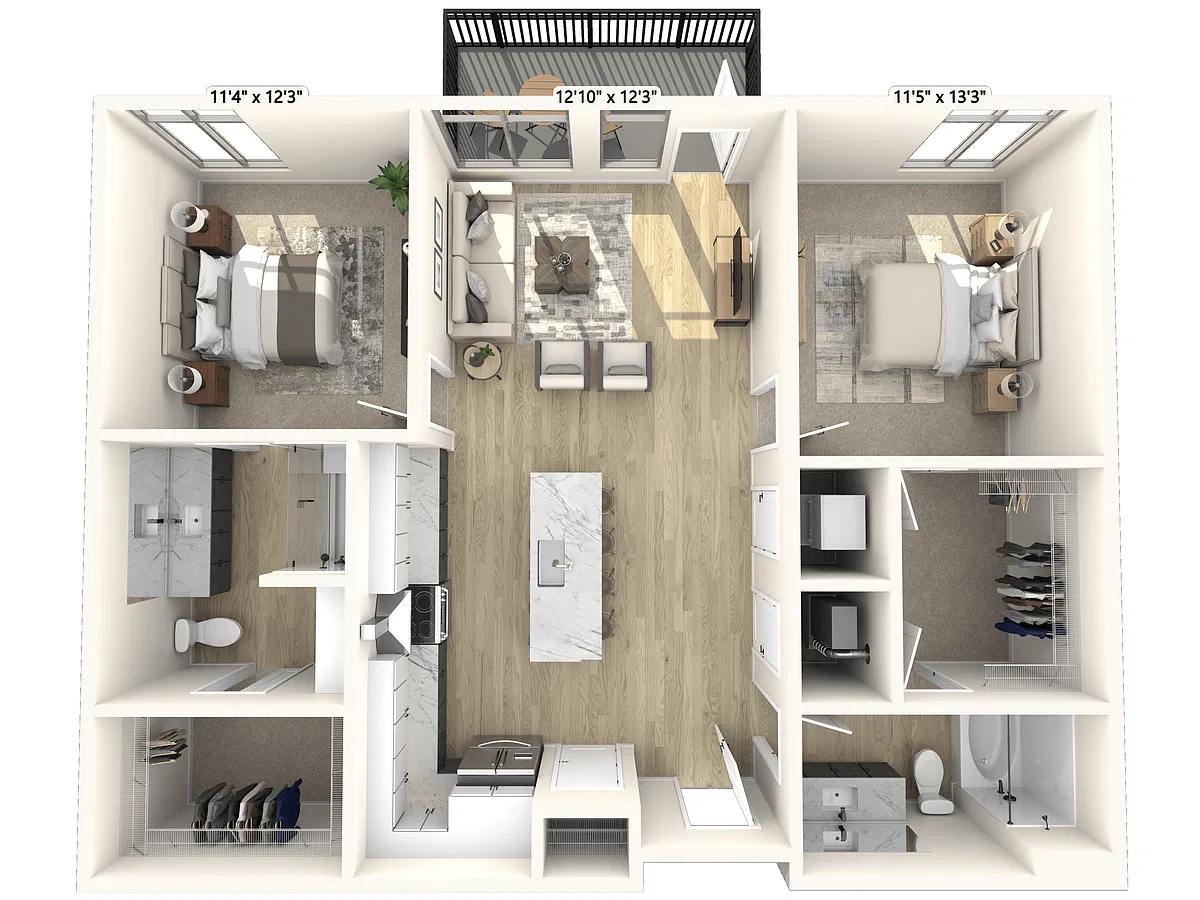 Floor plan B1 - The Hamilton
