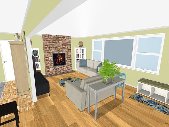 Rendering of living room