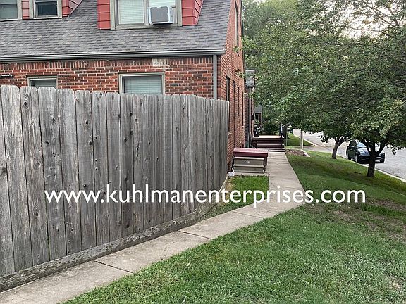 north side of duplex along English