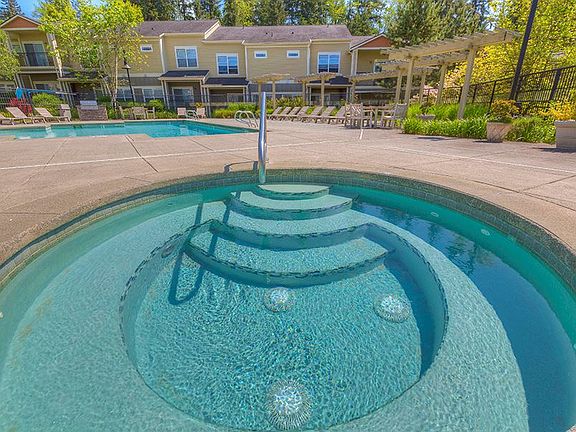 The outdoor spa is open year-round