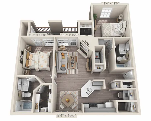 Floor plan Plan B2B