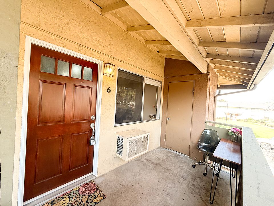 Private front patio and storage room