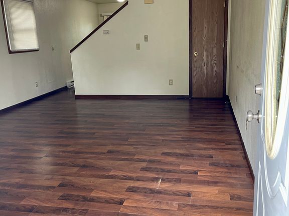 View from the front door and living room area.