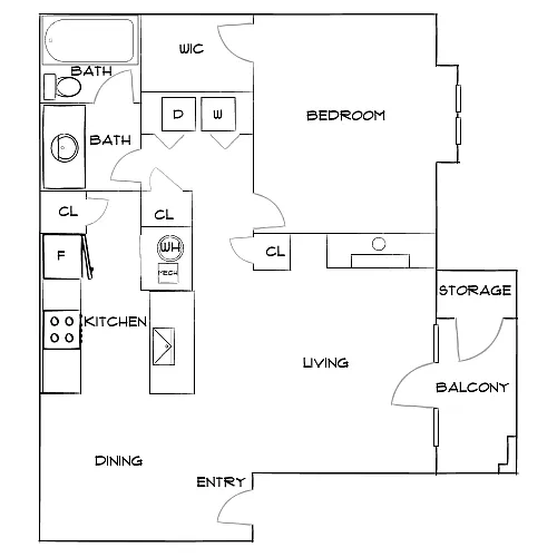 Floor plan Design 1B