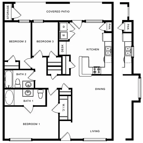 Floor plan C1 3x2 Flat