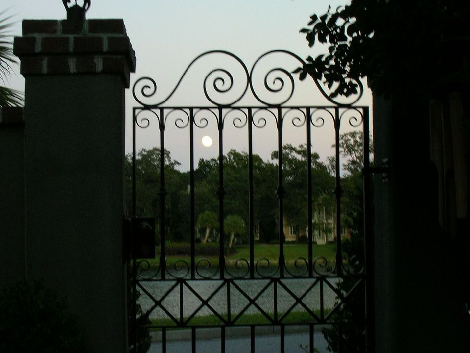 Moonrise Over Lake From Courtyard