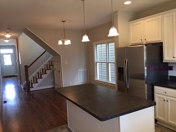 Kitchen view into dining room