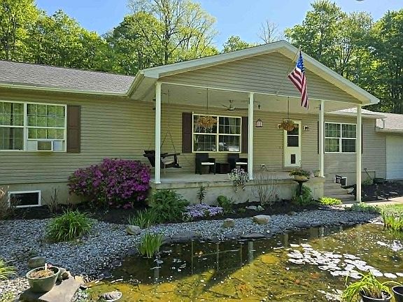 Front with koi pond