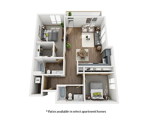 Floor plan Two Bedroom B2A-CL1