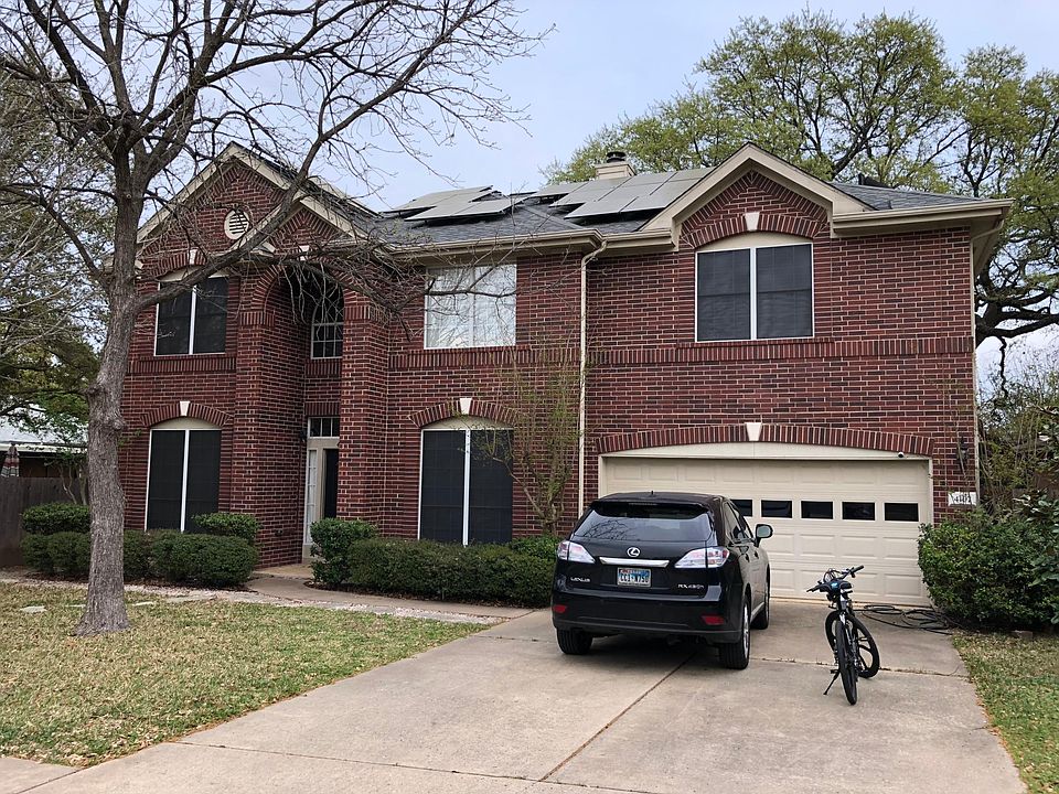 Red brick front. Solar power