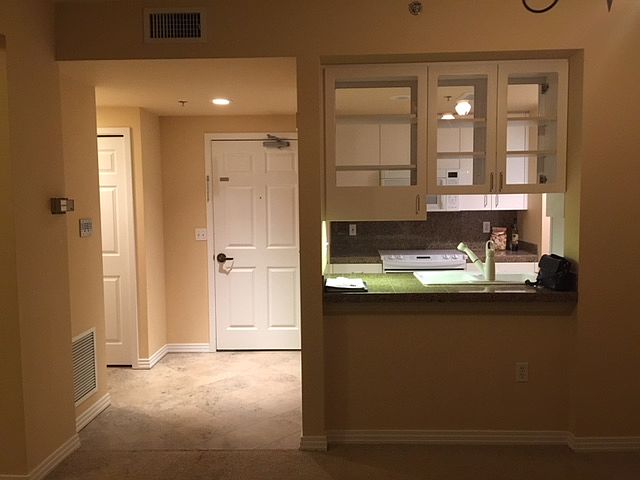 Entry and kitchen