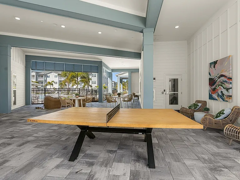 Unwind in this chic outdoor lounge, perfect for relaxation and socializing.