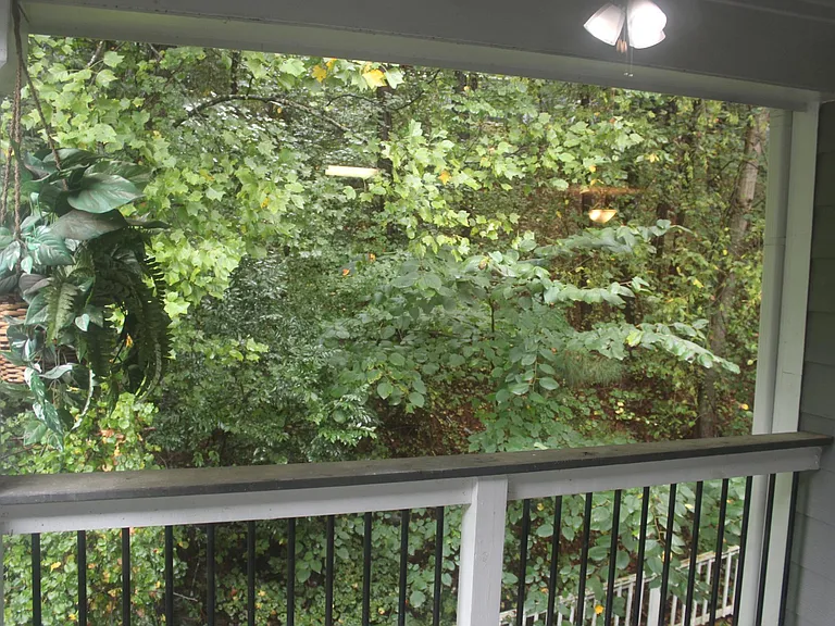 Enjoy the "wooded privacy" view from balcony deck off of Living Room