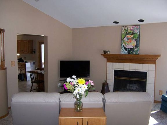 The view into the Living room from the front door.