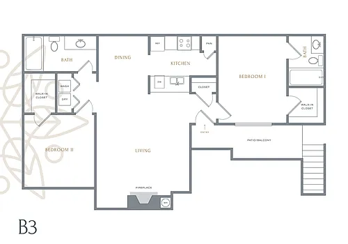 Floor plan B3