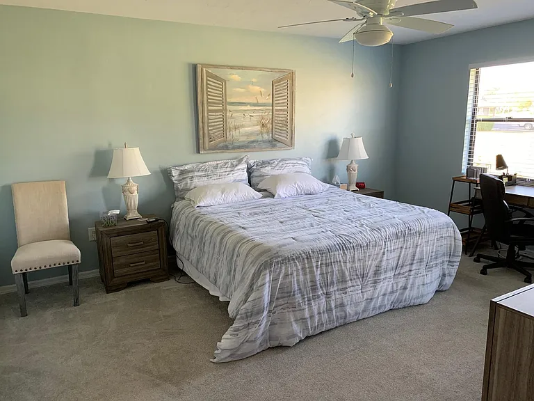 Master bedroom with king bed