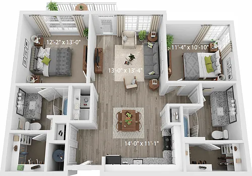 Floor plan 2 Bedroom