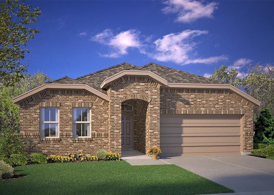 D.R. Horton's Blanco floorplan - Elevation A. All photos shown here may not depict the specified home & features included are for illustration purposes only
