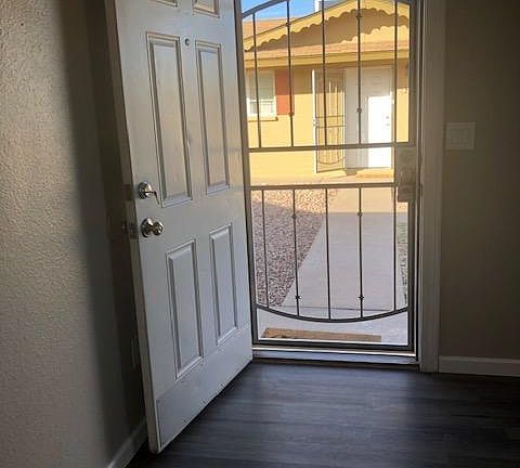 Luxury vinyl plank flooring - quality deadbolt on door, lockable screen door