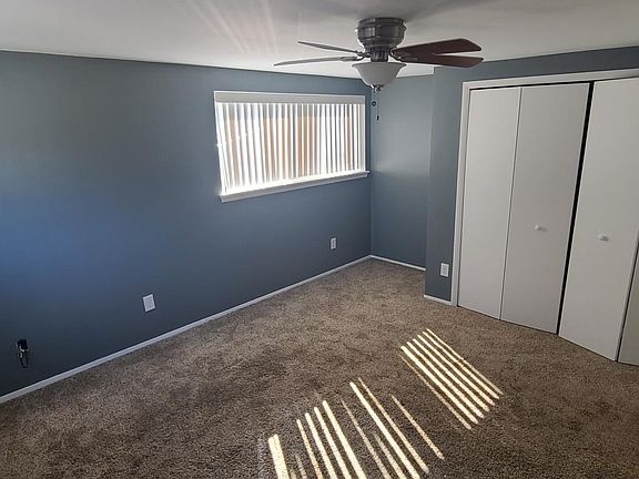 Bedroom with double closet.
