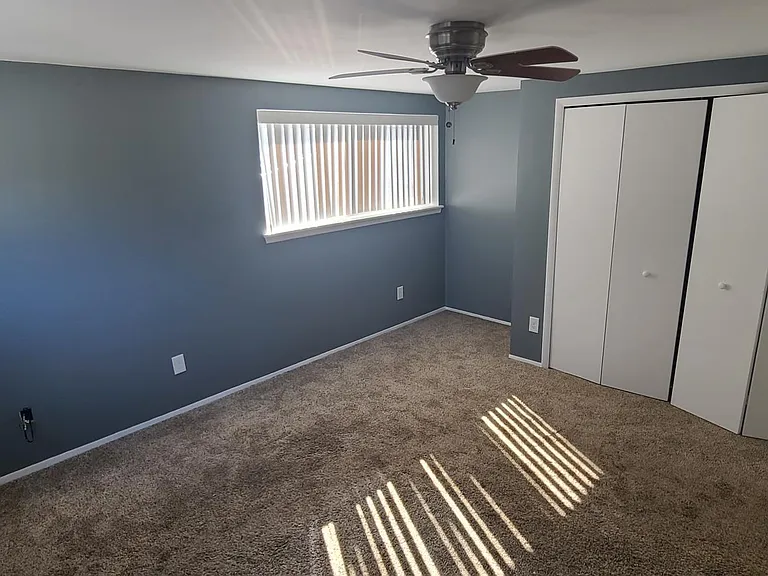 Bedroom with double closet.