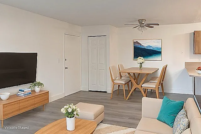 Madera Court Apartments - Troutdale Oregon - Virtually Staged Living Room
