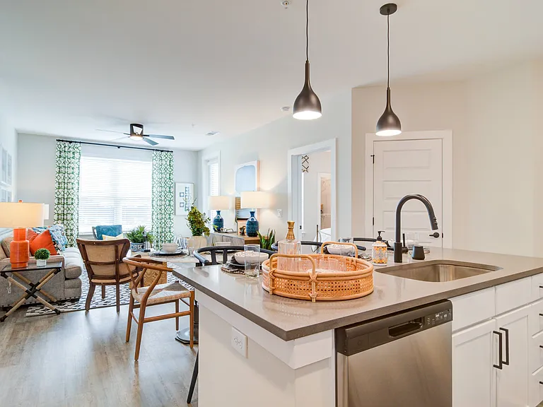 Kitchen islands and custom lighting packages