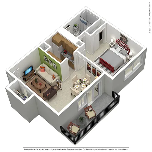 Floor plan 1Bedroom 1Bathroom