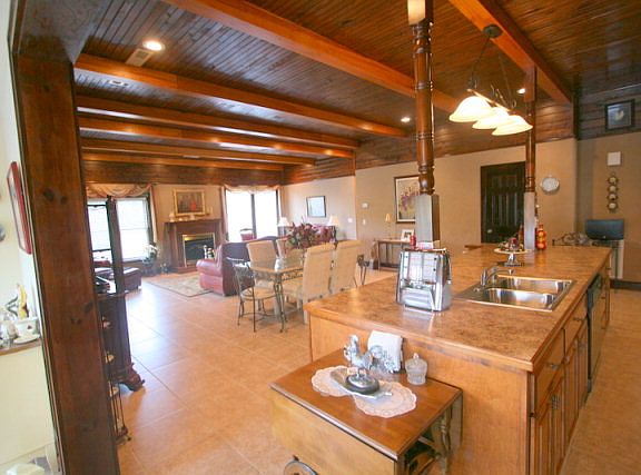 Looking into living area