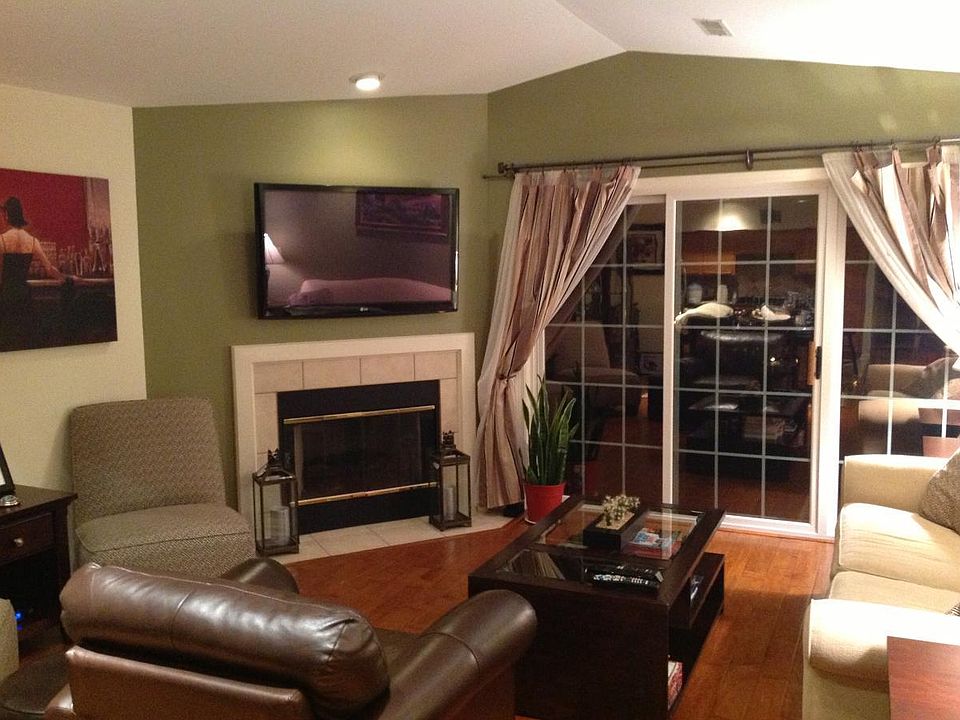 Hardwood Floors in Living Room with Brand New Patio