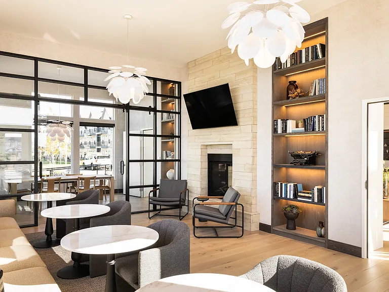 Library with coworking nooks & conference room