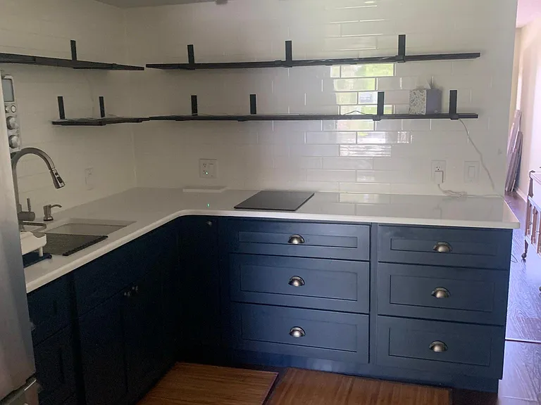 Kitchen cabniets with large storage drawers